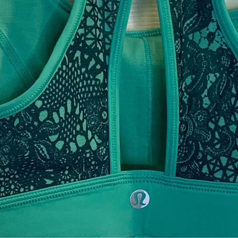 Lululemon Run With The Sun Bra Size 6 Bali Breeze